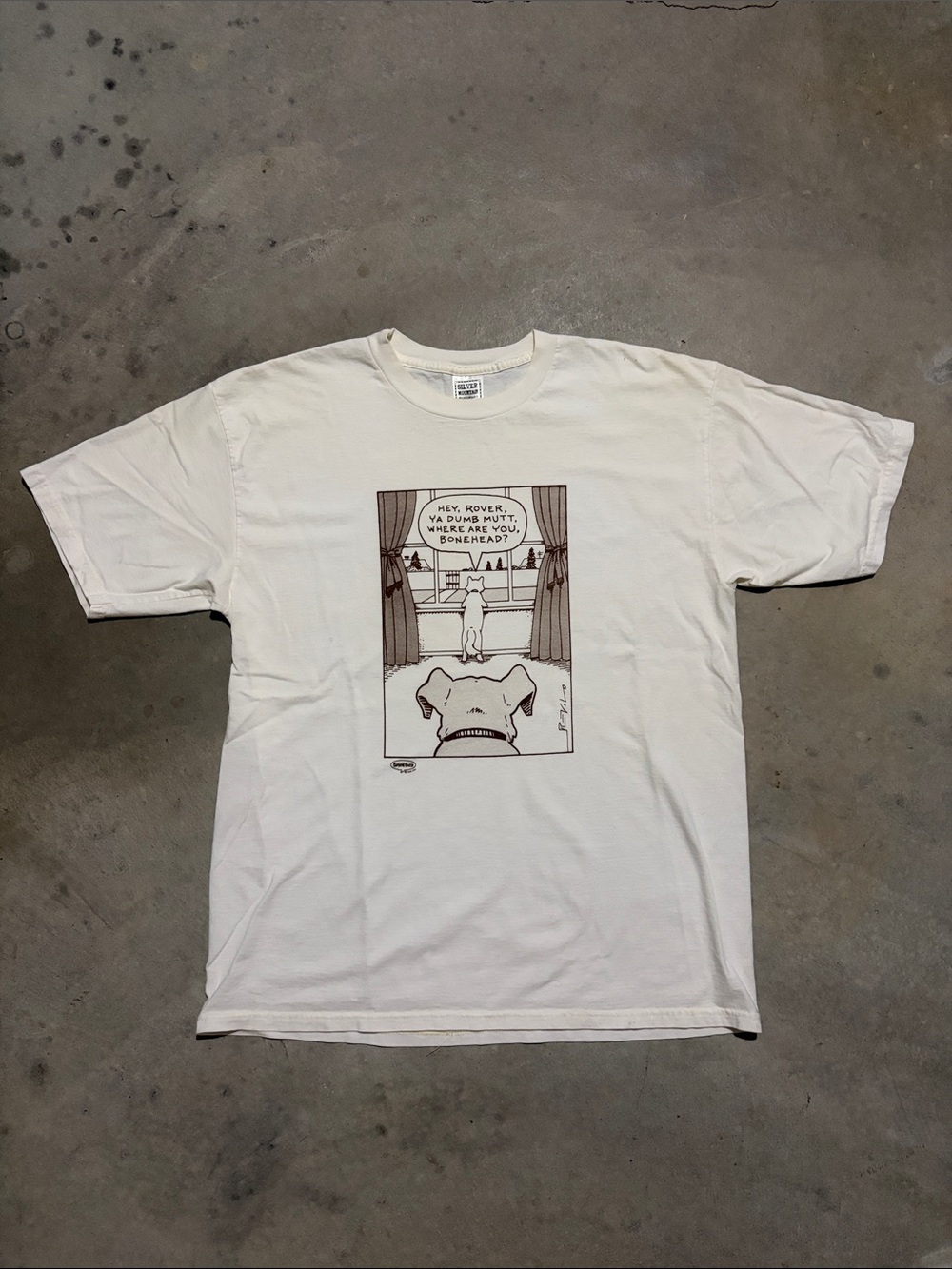 Vintage 90s Dog Cat Funny Short Sleeve Shirt